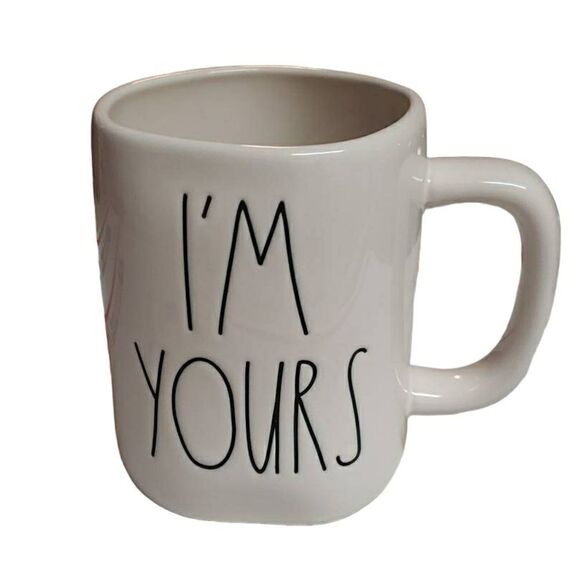 Rae Dunn I'M  YOURS Mug Heart on Back - Picture 1 of 4